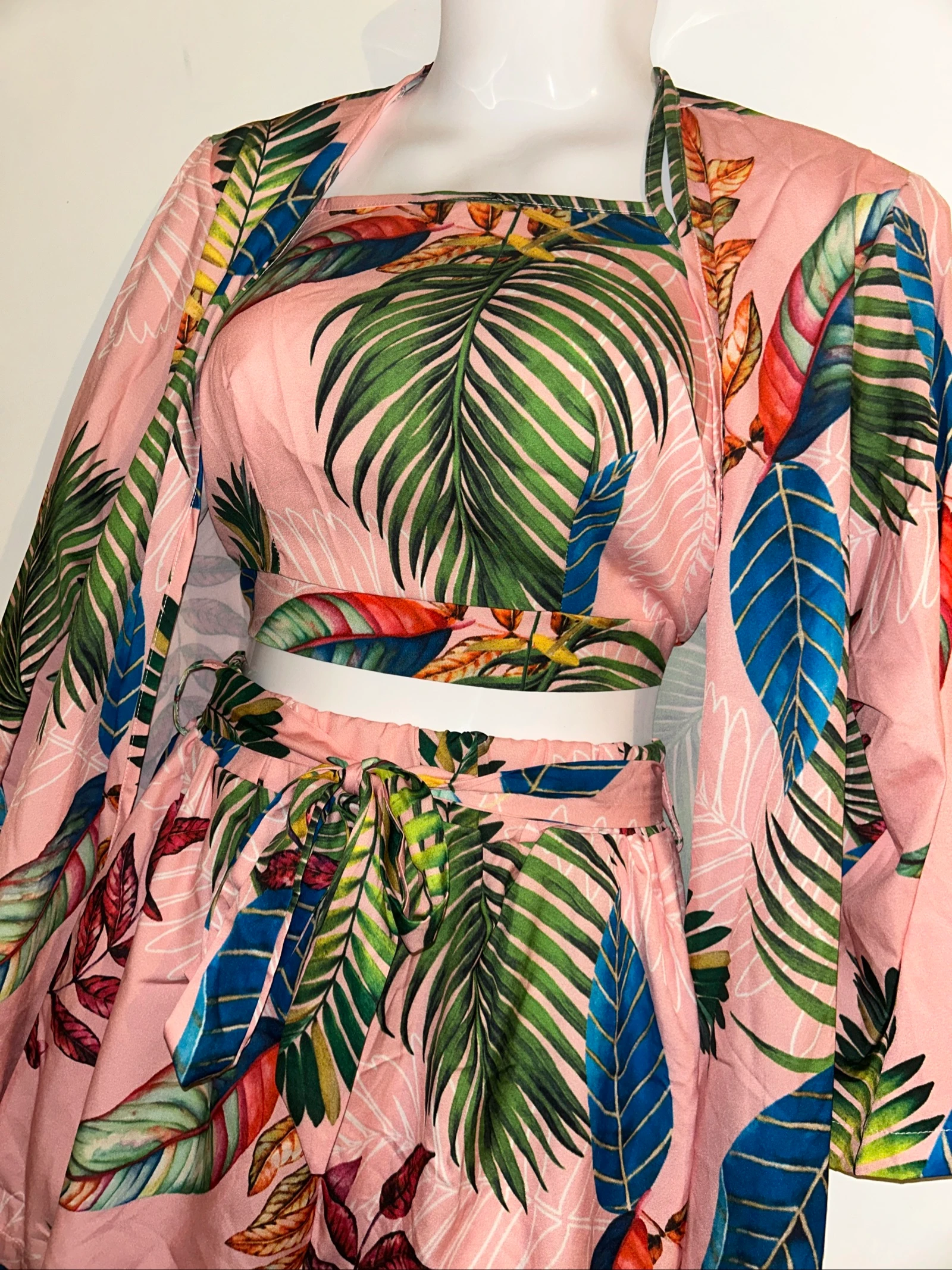 Conjunto de quimono com top cropped e short – photo 2